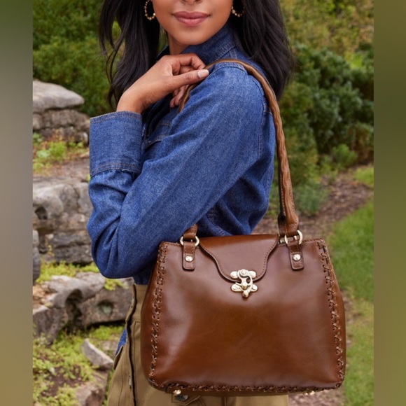 PATRICIA NASH Handbag Rosalia Leather Shoulder Bag Cognac AUTHENTIC NWT - Picture 15 of 15